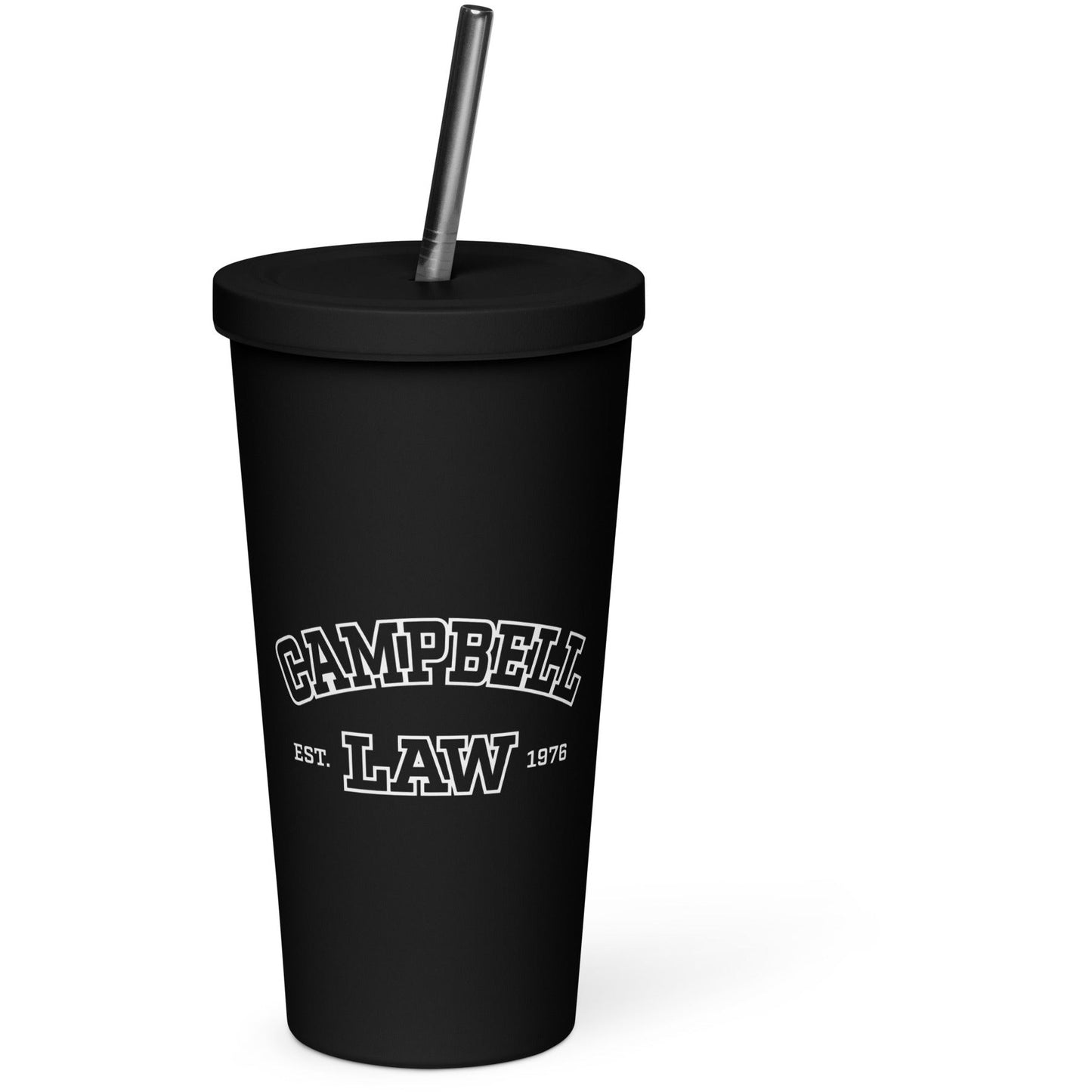 Campbell Law Insulated tumbler with a straw