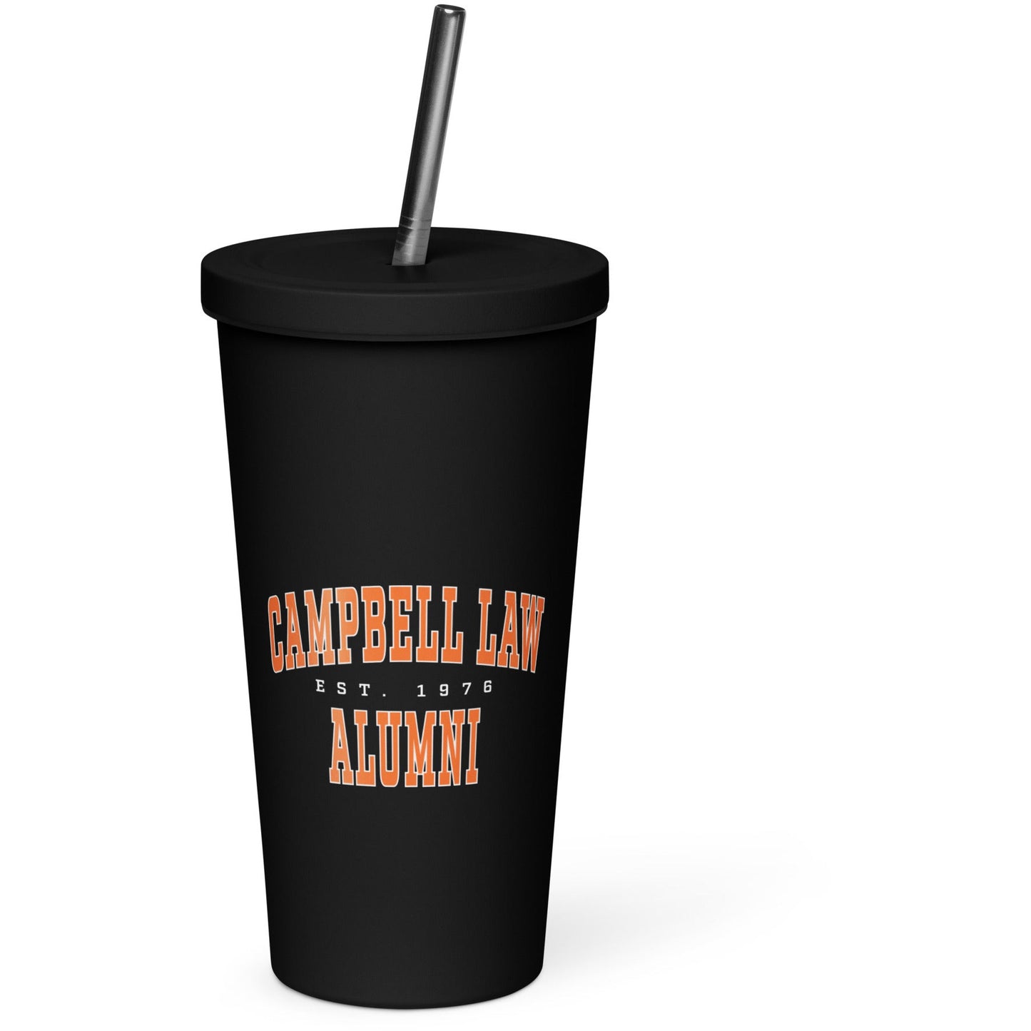 Campbell Law Alumni Insulated tumbler with a straw